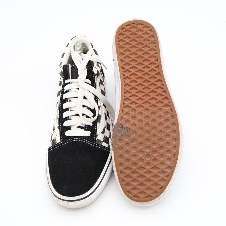 Vans Old Skool Sneakers Unisex M8/W9.5 Black White Check Round Toe Skate Shoes