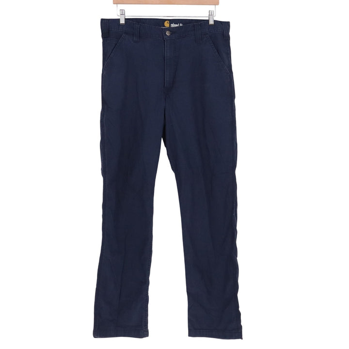 Carhartt Relaxed Fit Canvas Work Pants Navy Blue 102291-412 Mens 34x34 Utility