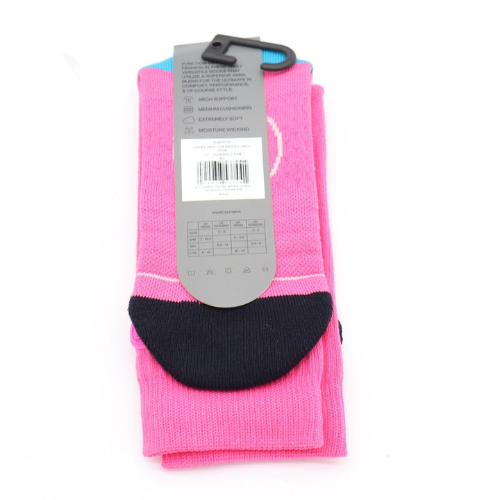 G/FORE Ladies Pray For Birdies Crew Sock Knockout Pink Size M/L NEW