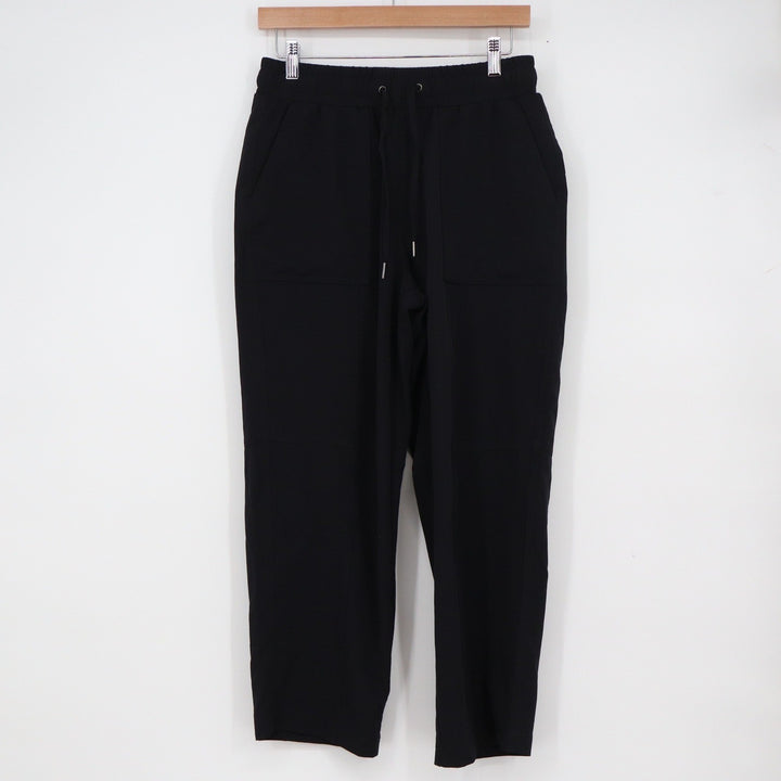Mondetta Womens Black Stretch Ankle Pants Drawstring Elastic Waist Small