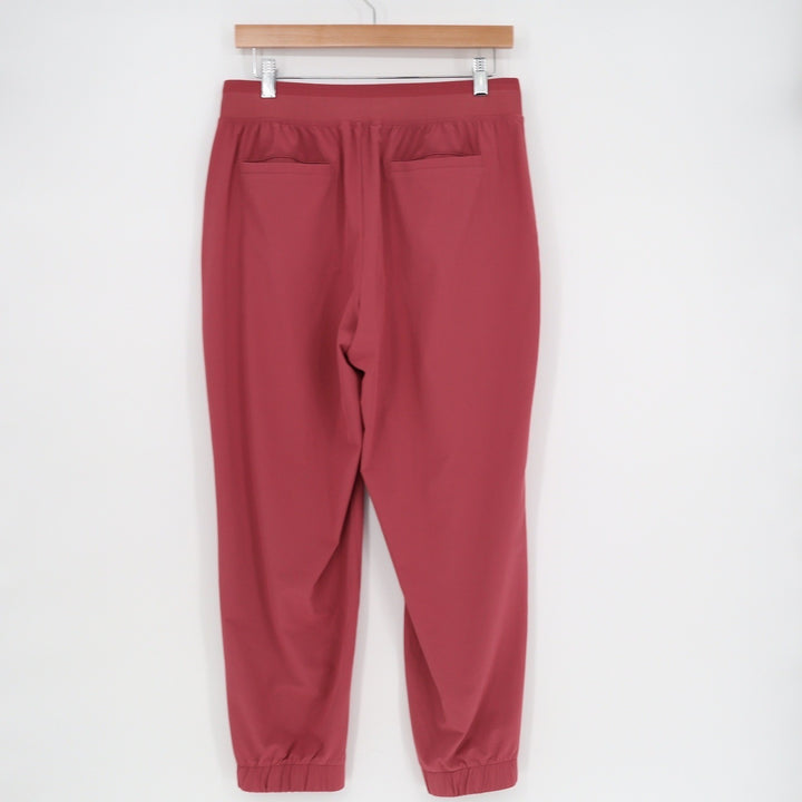 Athleta Brooklyn Ankle Pants Mauve Pink Tapered Zip Hem 8P