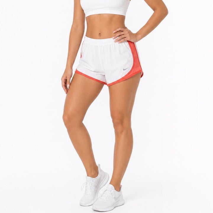 Nike Tempo Dri-FIT Womens Running Shorts White Bright Crimson Size M