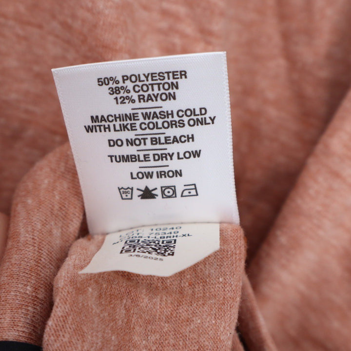 American Giant Heather Peach Full Zip Hoodie Sweatshirt Made in USA XL