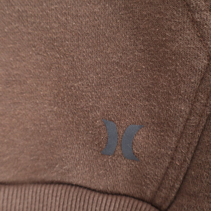 Hurley Hoodie Mens Medium Brown Cotton Long Sleeve Kangaroo Pocket Pullover