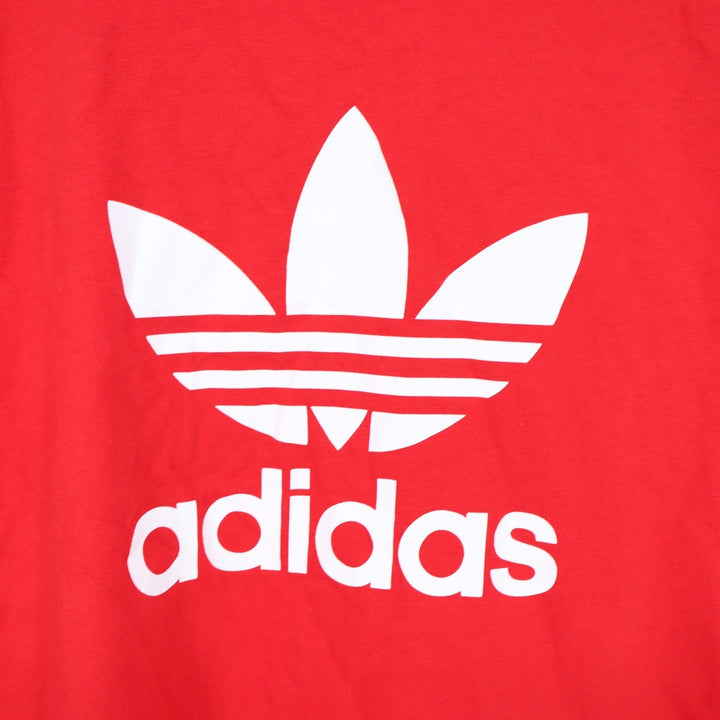Adidas Originals Youth Red Trefoil Logo Graphic T-Shirt Size M 11-12Y
