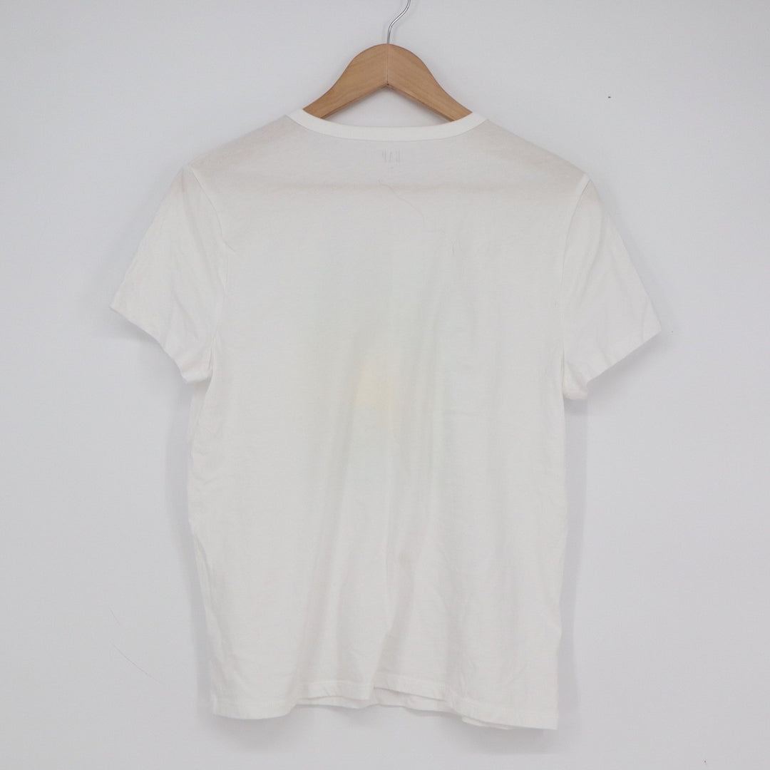 GAP Favorite Tee Womens Medium White Lemon Graphic Print Short Sleeve T-Shirt