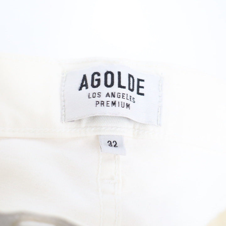 AGOLDE Cream High Rise Straight Leg Crop Jeans Womens Size 32