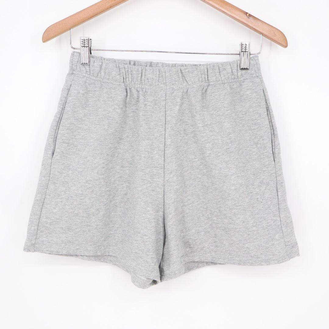 Fisoew Two Piece Set Womens Medium Light Gray Cotton Slash Pockets Activewear