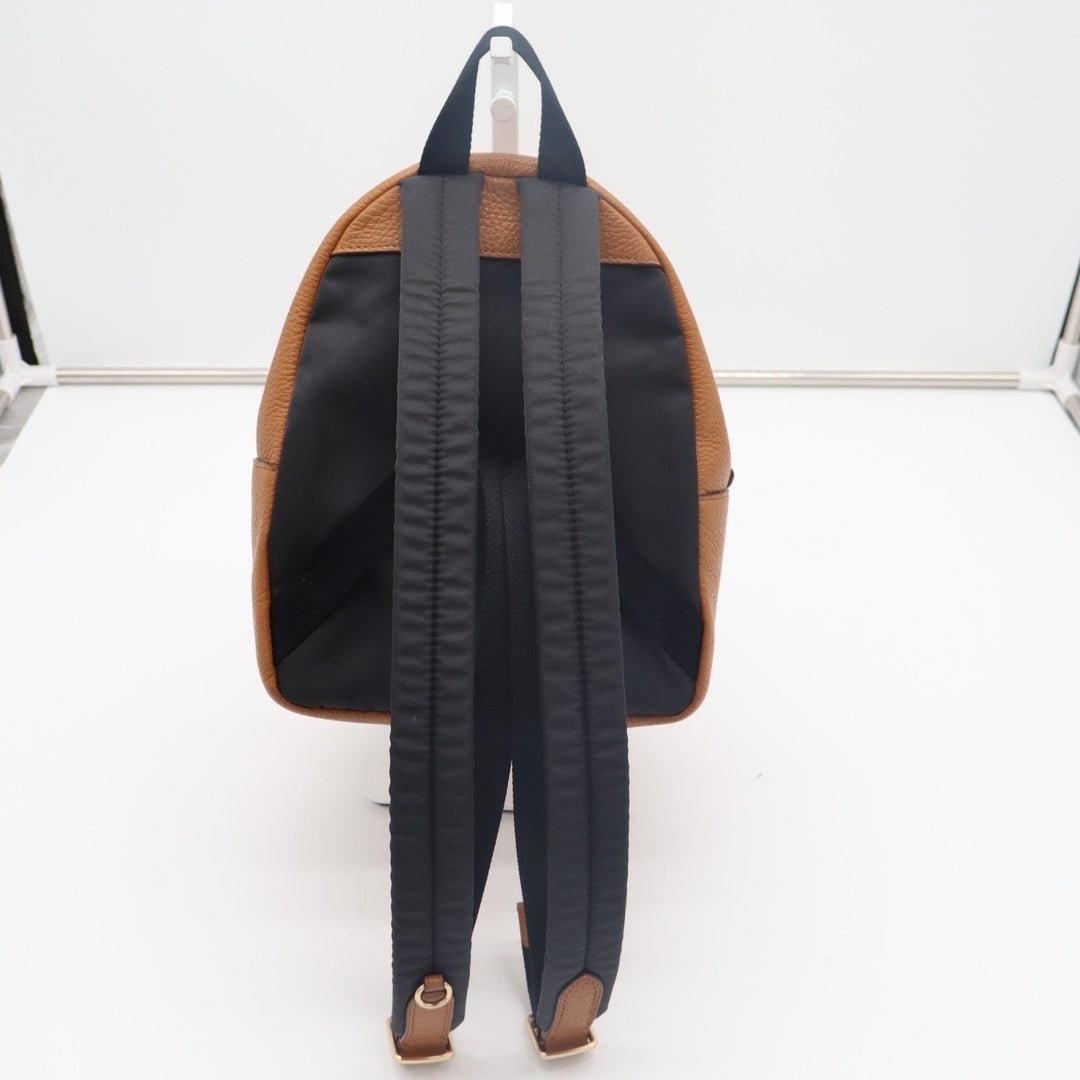 Coach Mini Charlie Womens Backpack Saddle Brown Pebbled Leather Padded Strap Bag