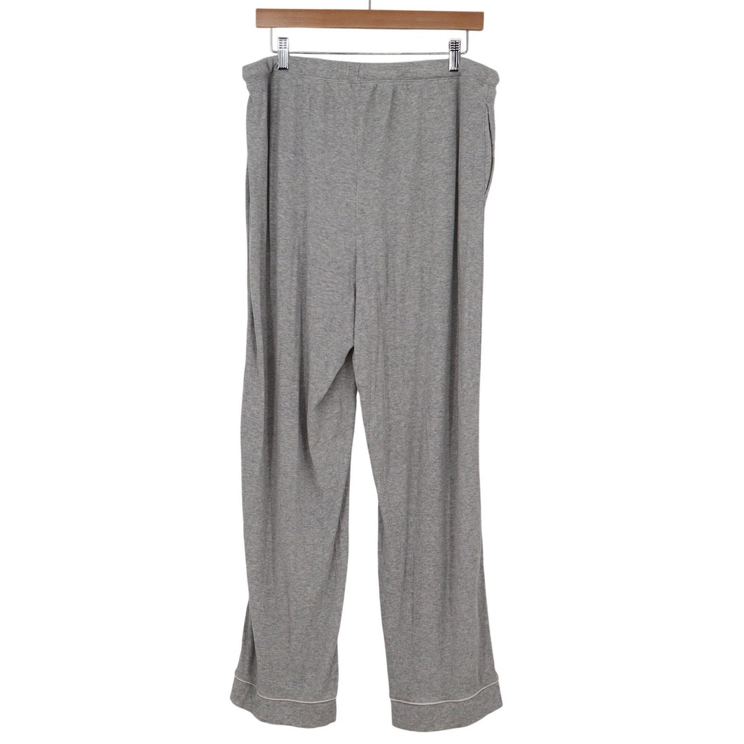State of Day Intimates Womens Large Grey Modal Ribbed Wide Leg Pajama Pants L