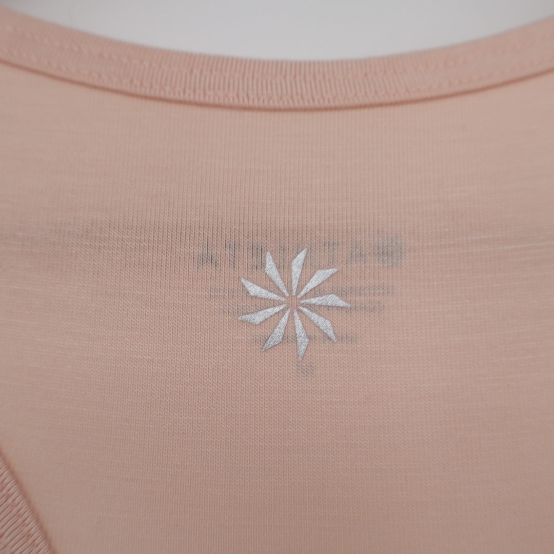 Athleta With Ease Sport Racerback Tank Womens M Coral Pink Stretch Gym Workout