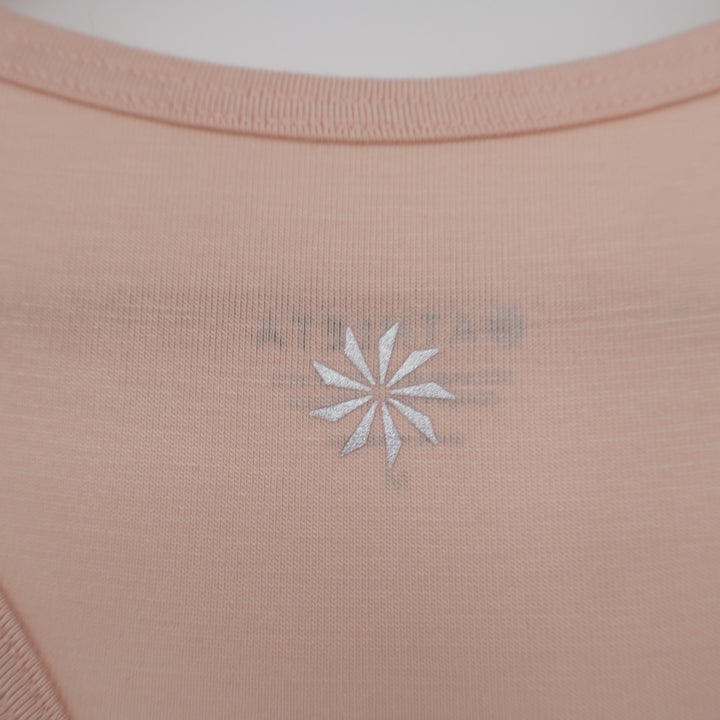 Athleta With Ease Sport Racerback Tank Womens M Coral Pink Stretch Gym Workout