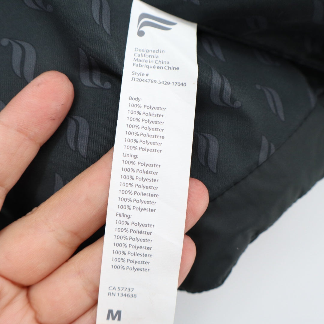Fabletics Cropped Puffer Jacket Womens Medium Black Quilted Winter Wear Full Zip