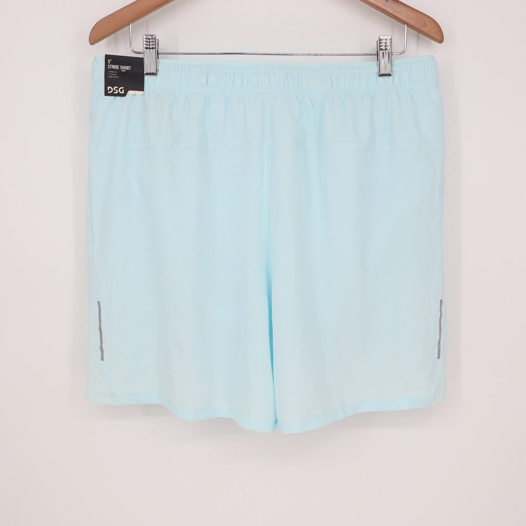 DSG Mens 5" Stride Short Light Blue Athletic Running Shorts Size Large