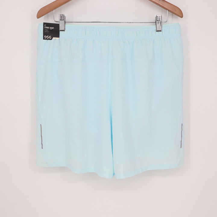 DSG Mens 5" Stride Short Light Blue Athletic Running Shorts Size Large