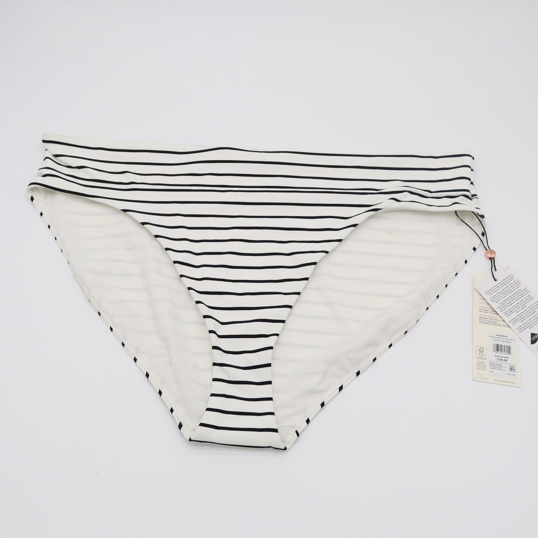 Calia Womens Coastal Stripe Wide Banded High Leg Bikini Bottoms XL