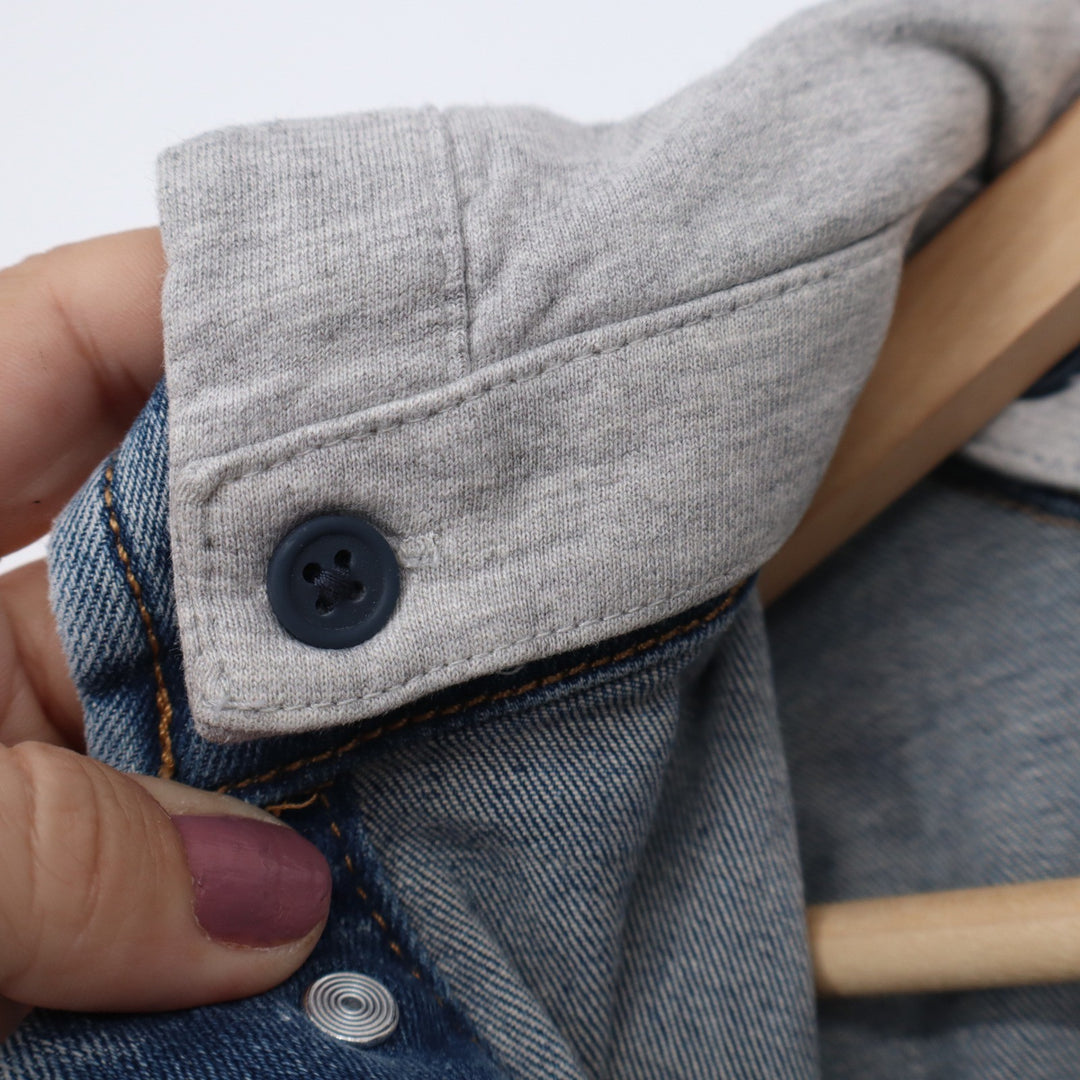 Thereabouts Boys XXL 22H Husky Denim Trucker Jacket Removable Hood Medium Wash