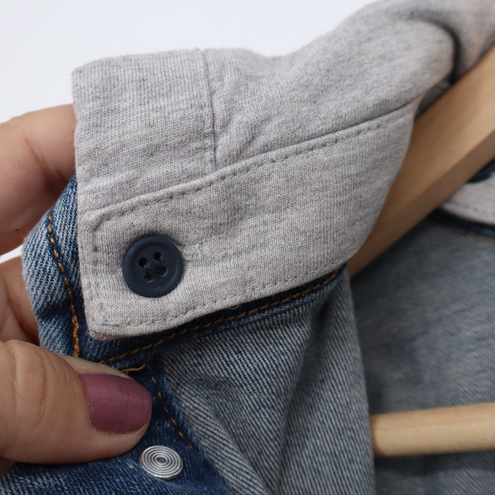 Thereabouts Boys XXL 22H Husky Denim Trucker Jacket Removable Hood Medium Wash