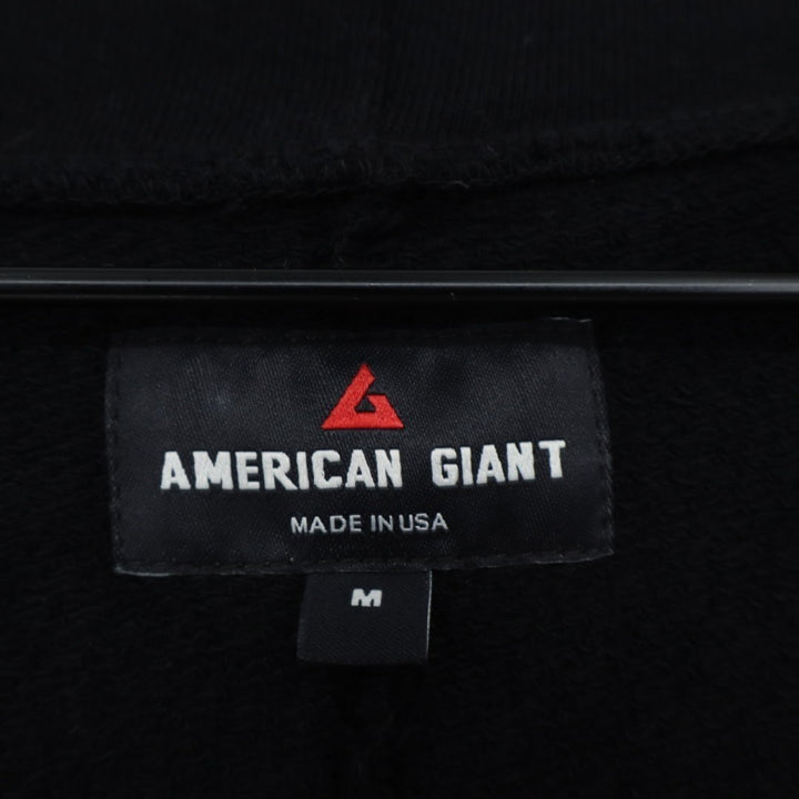 American Giant French Terry Cardigan Sweater Womens M Black Cotton Long Sleeve