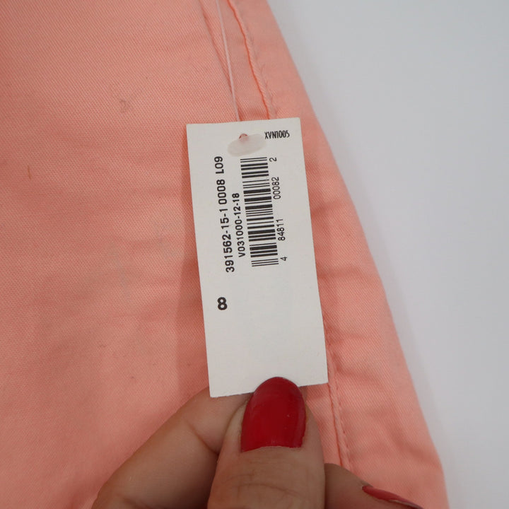 Old Navy Everyday Shorts Womens 8 Peach Coral 5 Inch Inseam Cotton Twill NWT