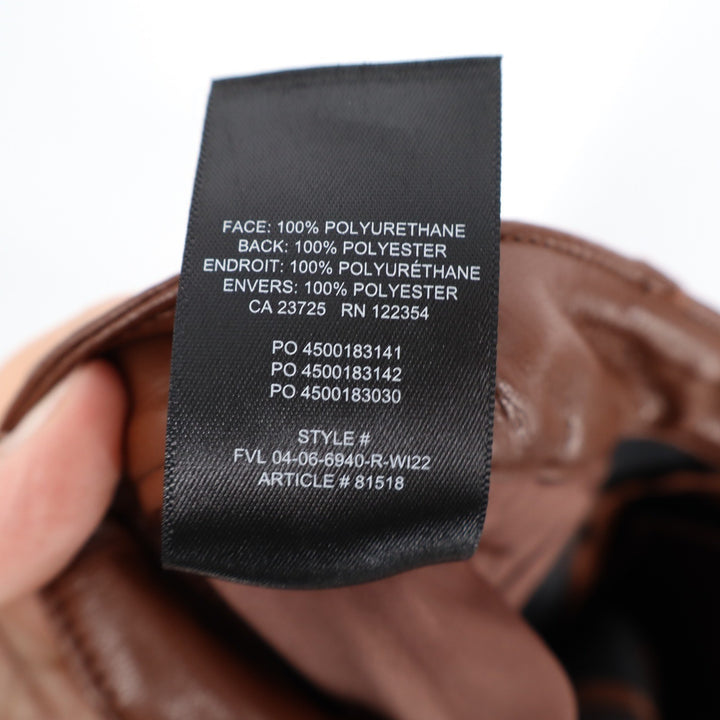 Wilfred Aritzia The Melina Vegan Leather Pants Brown High Waist Straight Leg 12
