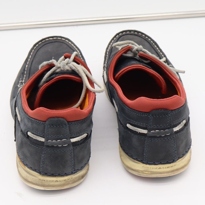 Timberland Boat Shoes Mens 10W Earthkeepers Navy Blue Leather Lace Up Good