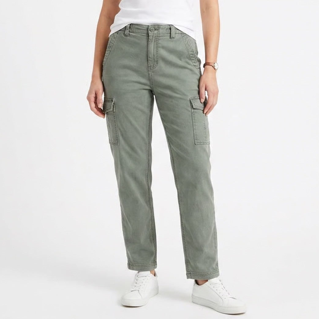 American Eagle Outfitters Womens 14 Green Cargo Pants Stretch Regular