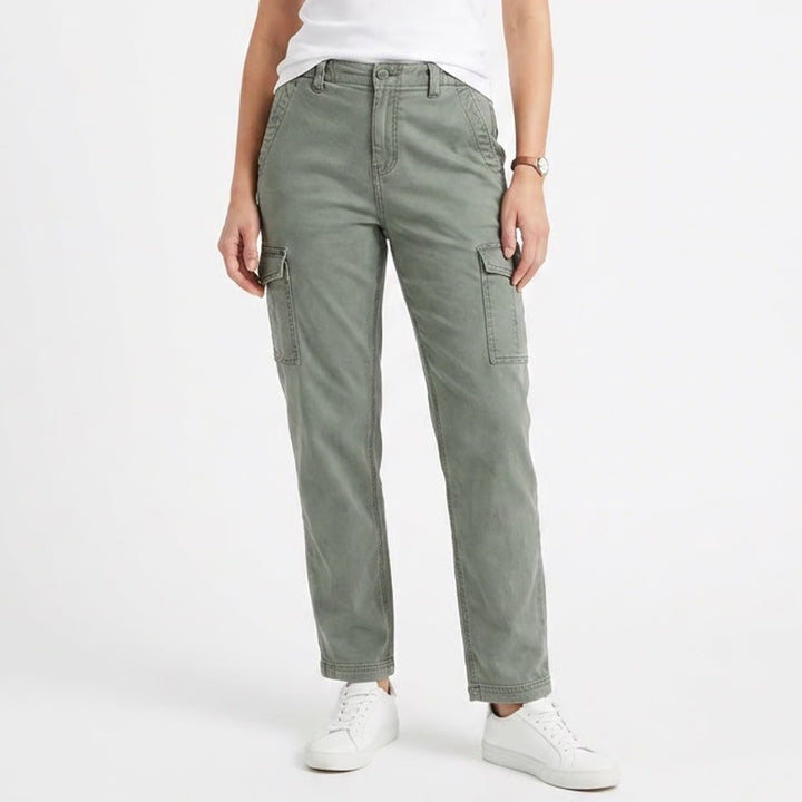 American Eagle Outfitters Womens 14 Green Cargo Pants Stretch Regular