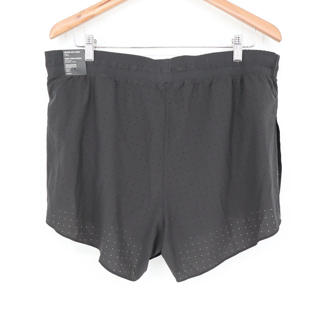 Adidas Adizero Split W Running Shorts Black White Womens XL 3 Inch Inseam