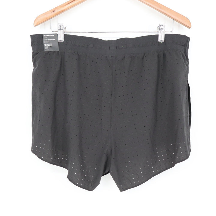 Adidas Adizero Split W Running Shorts Black White Womens XL 3 Inch Inseam