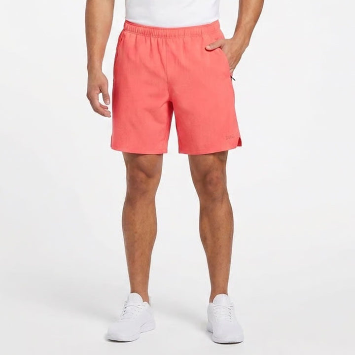 DSG Mens Agility Short 8 Inch Inseam Cabana Coral Heather Orange Size M NEW