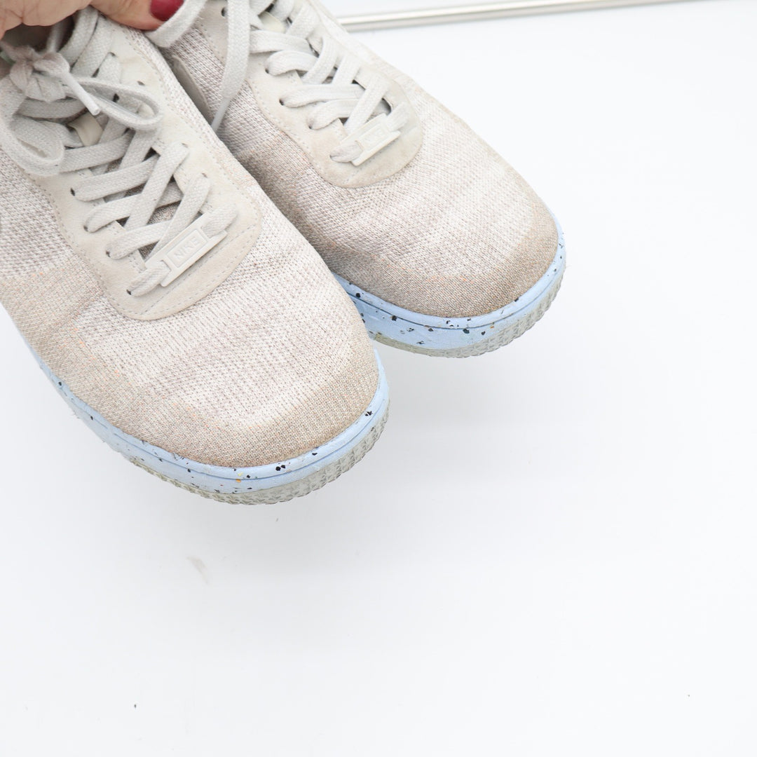 Nike Air Force 1 Crater Flyknit Mens 13 Sail Light Bone Blue Excellent
