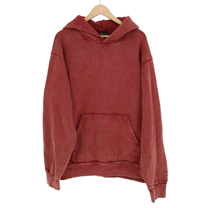American Giant Hoodie Mens Large Red Logo Fleece Lined Cotton Kangaroo Pocket