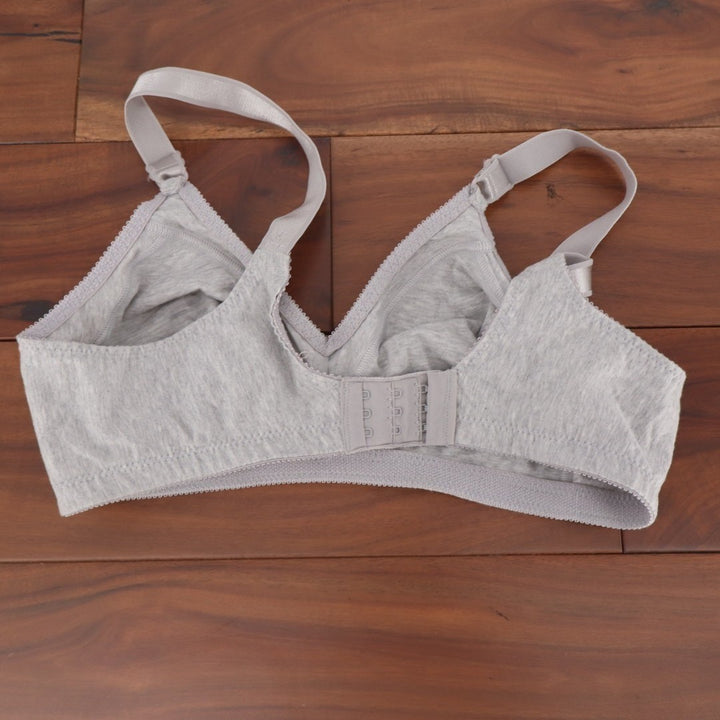Bali Double Support Bra Womens 36B Gray Full-Figure Wireless Adjustable Strap