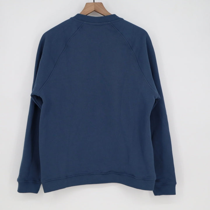 American Giant Midweight T-Shirt Mens M Navy Cotton Snap Henley Raglan Sleeve