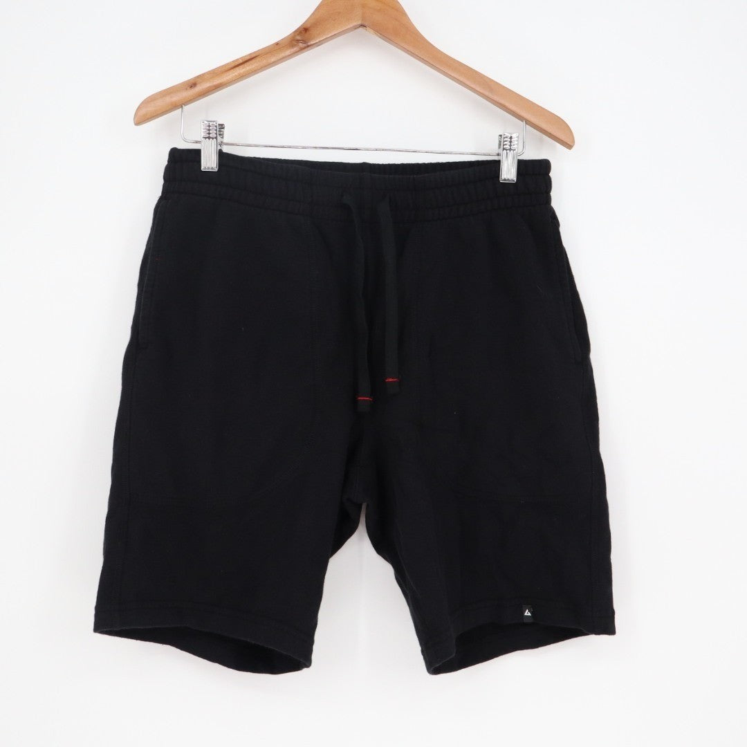 American Giant Sweat Shorts Mens Small Black Cotton Drawstring Waist Casual