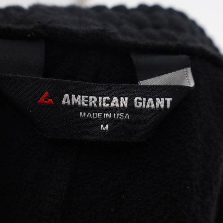 American Giant Sweatshorts Mens M Black Logo Slash Pockets Drawstring Outdoor