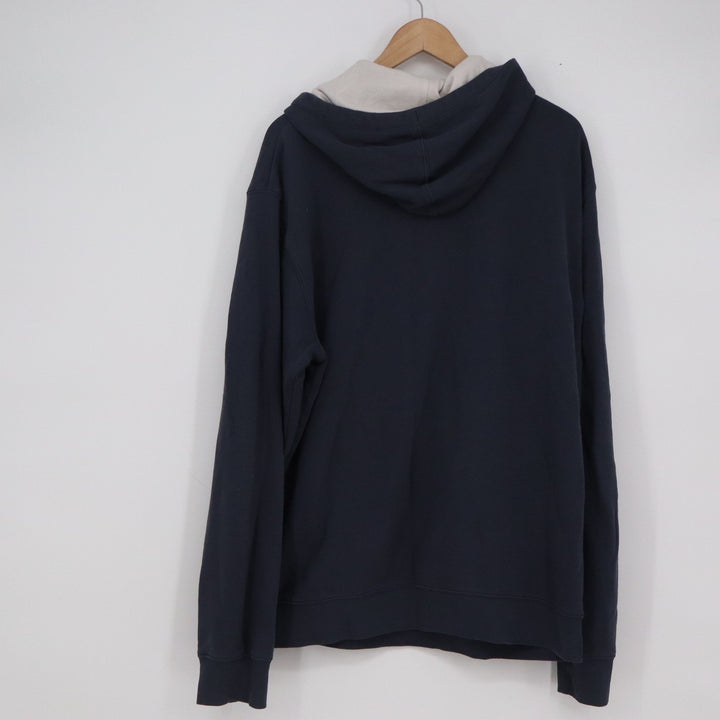 Vans Mens XL Navy Blue Classic Logo Pullover Hoodie Sweatshirt Contrast Hood
