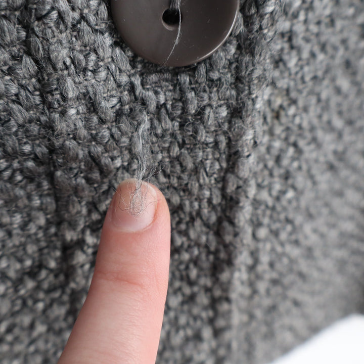 Coldwater Creek Blazer Jacket Women's 10 Gray Tweed Button Front 3/4 Sleeve