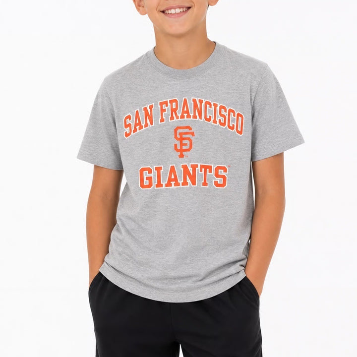 MLB San Francisco Giants Youth Medium Gray Graphic T-Shirt Gen2 10/12 SF Logo