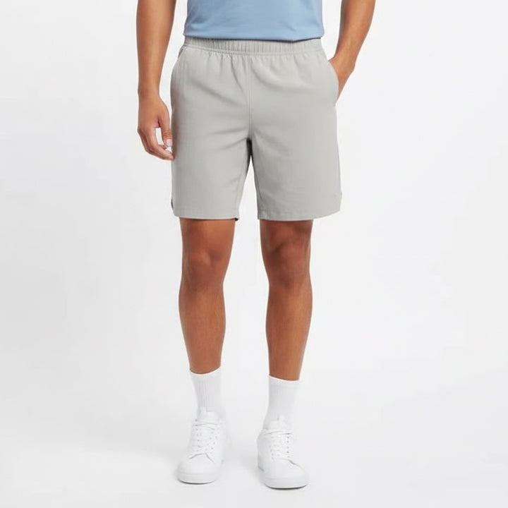 Prince Mens 7 Inch Woven Short HTR Light Heather Grey Athletic Tennis L