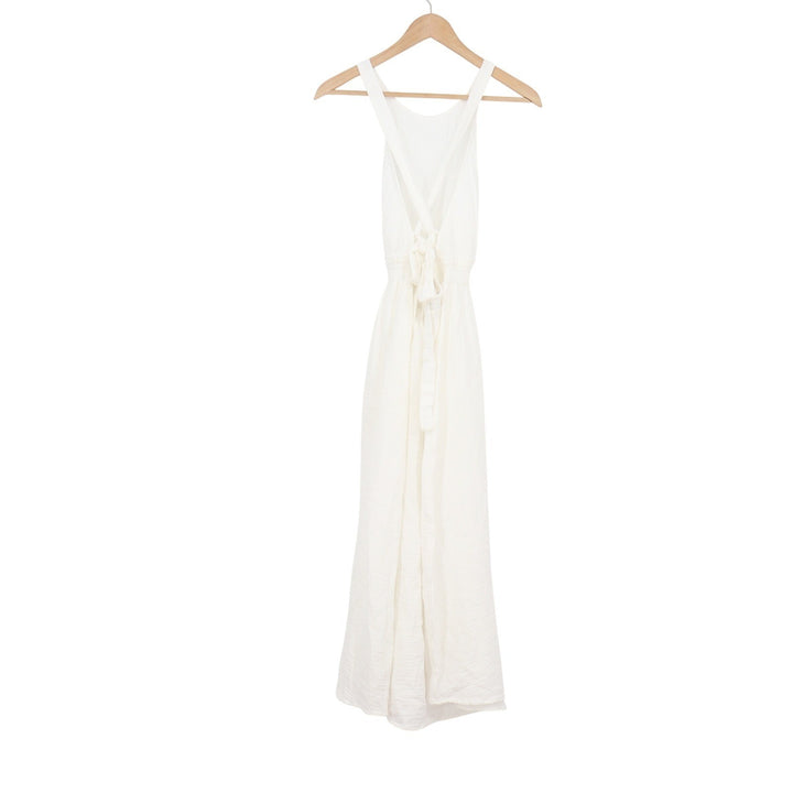 Little Moon Aritzia Aries White AirPlush Organic Cotton Gauze Midi Dress XS NEW