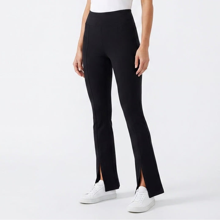 A New Day Black Split Front Hem High Rise Slim Leggings Pants Small VN 1107216