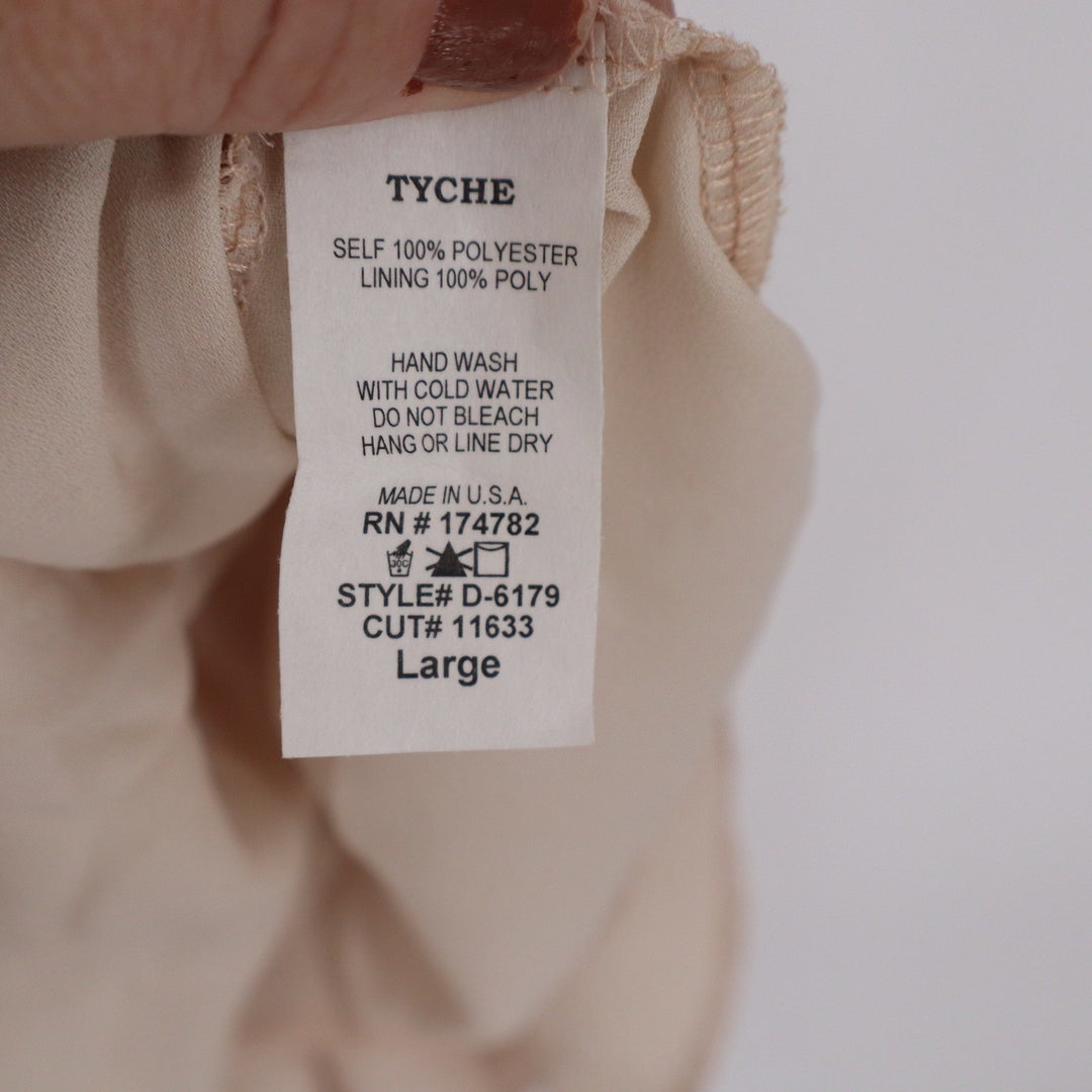 VICI Tyche Blush Pink Mock Neck Balloon Sleeve Ruffle Mini Dress Large