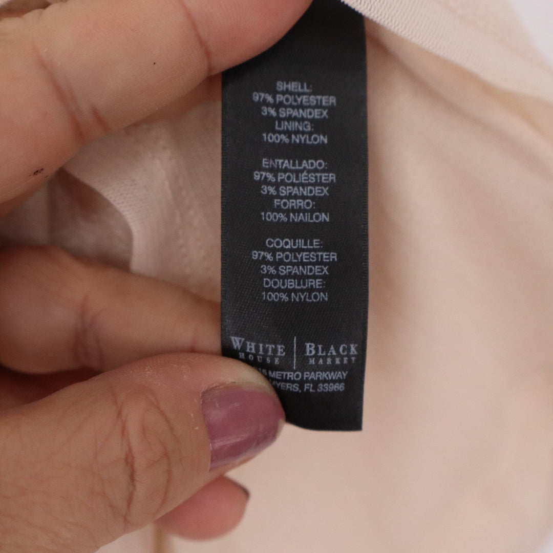 White House Black Market Champagne Shimmer Cowl Neck Tank Top Small Sleeveless