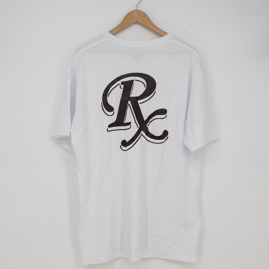 Street Pharmacy Mens XL White Graphic T-Shirt Cherub Rx Logo Streetwear Tee