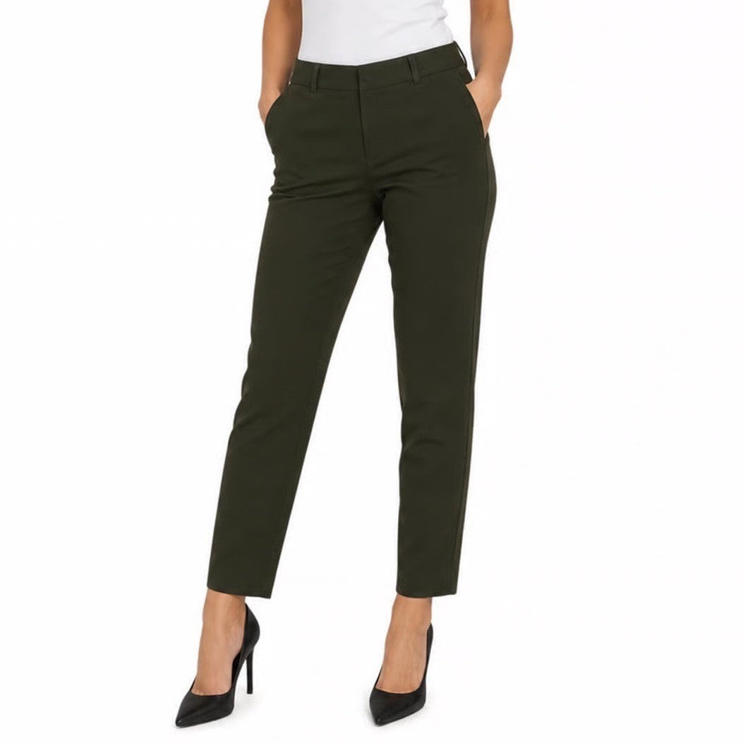Banana Republic Sloan Pants Womens 4 Olive Green Slim Straight Cotton Blend