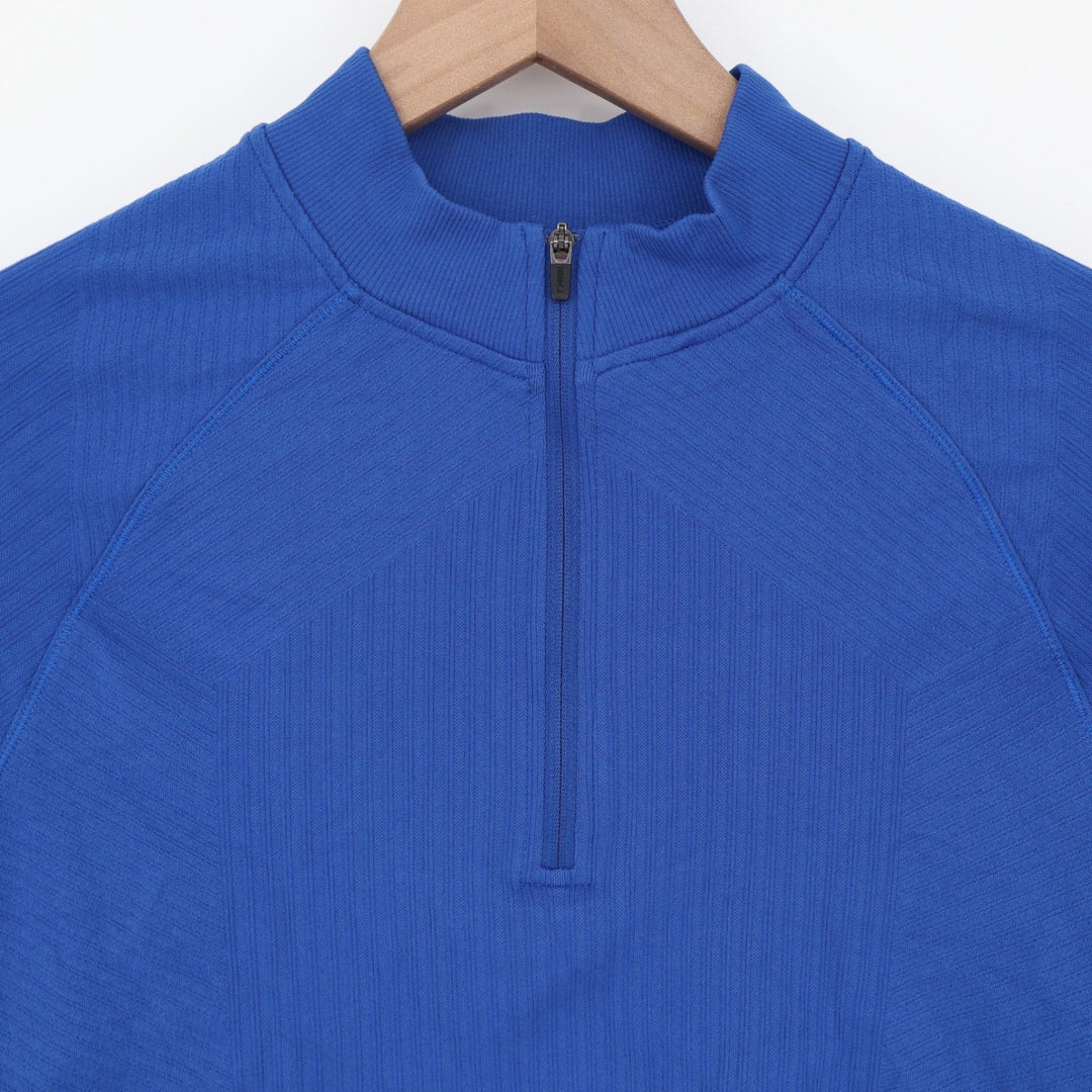 DSG Momentum Seamless 1/4 Zip Womens S Team Royal Blue Cropped Pullover