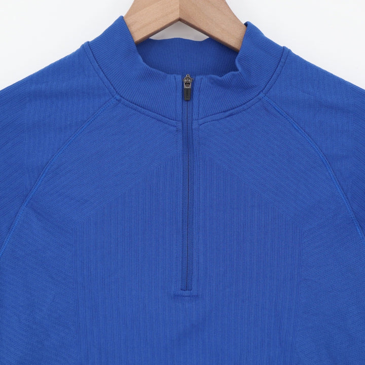DSG Momentum Seamless 1/4 Zip Womens S Team Royal Blue Cropped Pullover