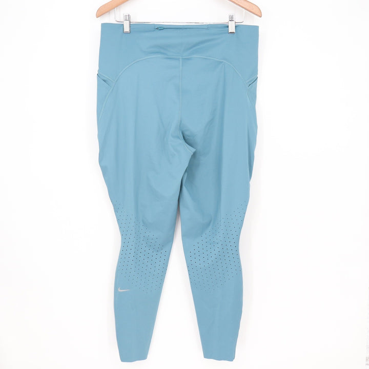 Nike Swift Dri-FIT Womens XXL Blue Perforated Running Leggings